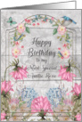 Beautiful Flower Garden Birthday for Auntie Rosie card