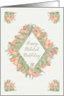Belated Birthday Greetings with Pretty Peach Tulips card