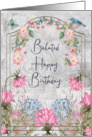 Belated Birthday Beautiful and Colorful Flower Garden card