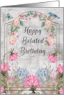 Belated Birthday Beautiful and Colorful Flower Garden card