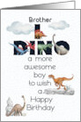 Brother Birthday Dinosaurs Word Art card