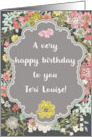 Happy Birthday Teri Custom Name card