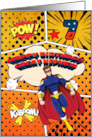 Great Nephew 7th Birthday Superhero Comic Strip Scene card