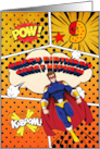 Great Nephew 9th Birthday Superhero Comic Strip Scene card