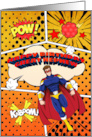 Great Nephew Happy Birthday Superhero Comic Strip Scene card