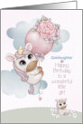 Goddaughter Little Girl Birthday Greetings with Unicorns card