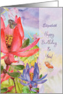 Custom Name Happy Birthday to Anyone Beautiful Flower Garden card