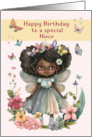 Niece Birthday Pretty African American Little Girl Fairy card