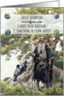 Great Grandson Birthday Norse God Odin with Ravens card