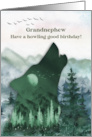 Grandnephew Birthday Howling Wolf and Mountain Scene card