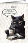 Uncle Birthday Humorous Sarcastic Black Cat card