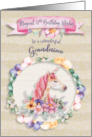 Grandniece 12th Birthday Magical and Pretty Unicorn with Flowers card