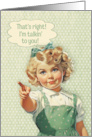 For Anyone Birthday Humorous Vintage Sassy Girl card