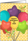Birthday Bright Bold Balloons and Streamers card