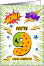 Great Grandson 9th Birthday Comic Book Style card