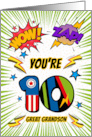 Great Grandson 10th Birthday Comic Book Style card