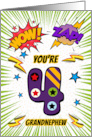 Grandnephew 4th Birthday Comic Book Style card