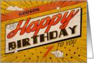Godson 7th Birthday Comic Book Style card