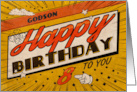 Godson 8th Birthday Comic Book Style card