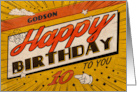 Godson 10th Birthday Comic Book Style card