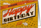 Godson 12th Birthday Comic Book Style card