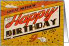 Great Nephew 9th Birthday Comic Book Style card