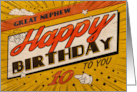 Great Nephew 10th Birthday Comic Book Style card