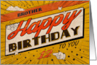 Brother 12th Birthday Comic Book Style card