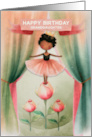Granddaughter Birthday Ballerina African American Girl card