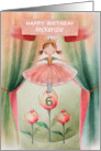 McKenzie Custom Name 6th Birthday Ballerina Little Girl on Stage card