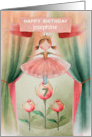 Josephine Custom Name 7th Birthday Ballerina Little Girl on Stage card