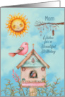 Mom Birthday Boho Birds and Sun card