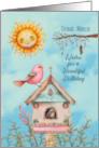 Great Niece Birthday Boho Birds and Sun card