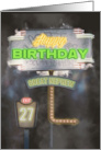 Great Nephew 27th Birthday Vintage Road Signs at Night card