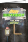 Nephew 18th Birthday Vintage Road Signs at Night card