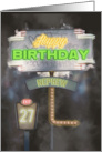 Nephew 27th Birthday Vintage Road Signs at Night card