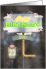 Son 23rd Birthday Birthday Vintage Road Signs at Night card