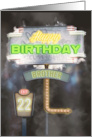 Brother 22nd Birthday Birthday Vintage Road Signs at Night card