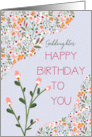 Goddaughter Pretty and Whimsical Cheery Flowers Pattern card