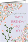 Daughter in Law to Be Pretty and Whimsical Cheery Flowers Pattern card