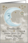 Granddaughter 22nd Birthday Blue Crescent Moon and Stars card