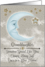 Granddaughter 26th Birthday Blue Crescent Moon and Stars card
