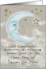 Great Granddaughter 16th Birthday Blue Crescent Moon and Stars card