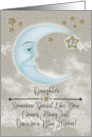 Daughter 42nd Birthday Blue Crescent Moon and Stars card