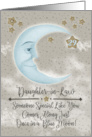 Daughter-in-Law 29th Birthday Blue Crescent Moon and Stars card
