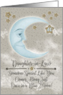 Daughter-in-Law 40th Birthday Blue Crescent Moon and Stars card