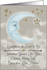 Daughter-in-Law to Be 34th Birthday Blue Crescent Moon and Stars card