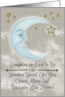Daughter-in-Law to Be 40th Birthday Blue Crescent Moon and Stars card