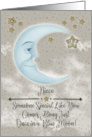 Niece 24th Birthday Blue Crescent Moon and Stars card