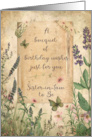 Sister in Law to Be Birthday Bouquet of Wishes Flower Garden card